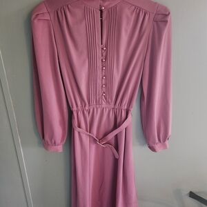 Sears Pink Midi Dress with Button Detail